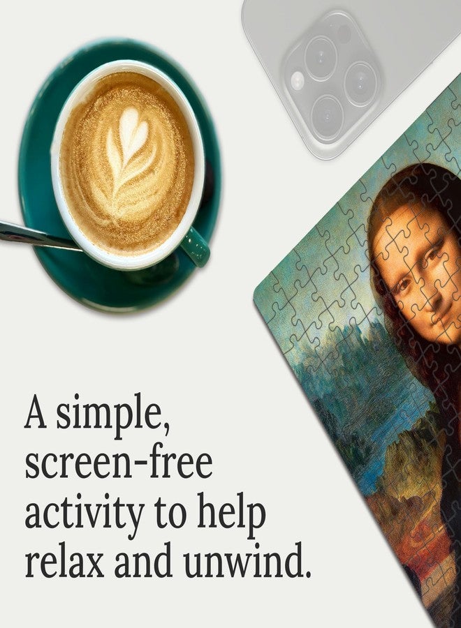 91Knots | Mona Lisa 140 Pieces Premium Wooden Pocket Puzzle for Adults & Teens | Classical Art Brain Teaser | Relaxing Mindfulness Activity | Travel-Friendly Gift - Image 2